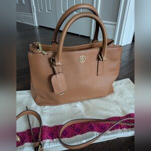 Tory Burch Brown Satchel Tote Bag